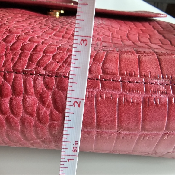 Etienne Aigner Genuine Leather Crocodile Satchel Vintage Handbag - Picture 12 of 14